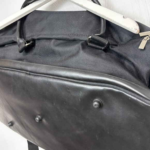 Chrome Azzaro Black Weekender Duffle Bag Travel Carry On Shoulder Strap 23x11 - Picture 5 of 5